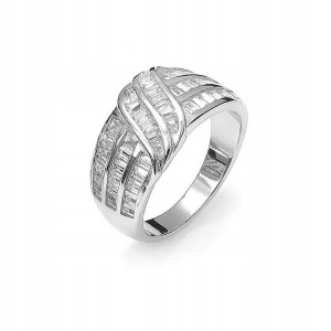 Srebrny pierścionek cyrkonia