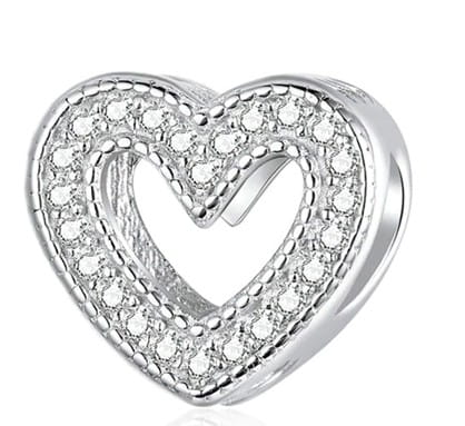 Charms srebrny serce