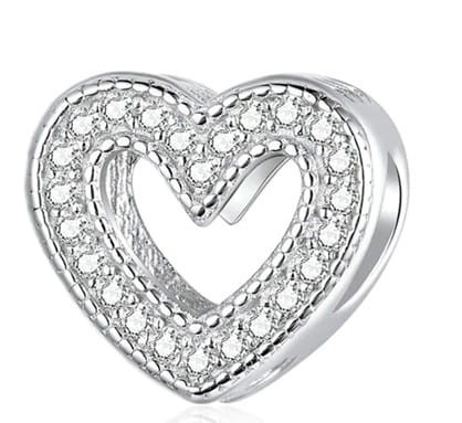 Charms srebrny serce