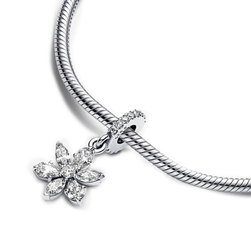 Charms srebrny kwiatek