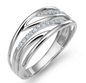 Srebrny Pierścionek cyrkonie pr. 925