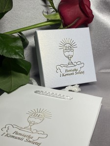 Pudełko prezentowe komunijne zestaw