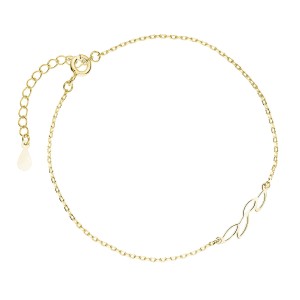 Pozłacana bransoletka - liście na rękę