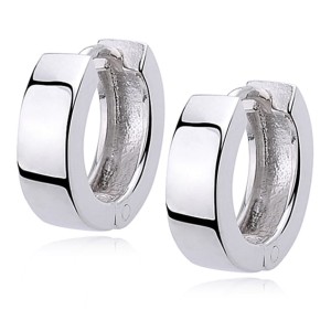 Srebrne kolczyki kółka kreolki