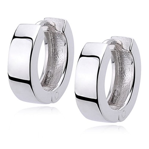 Srebrne kolczyki kółka kreolki