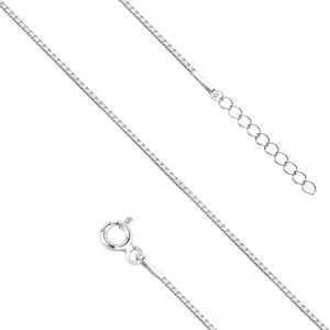 Srebrna bransoletka na nogę  kostka wenecka, diamentowana