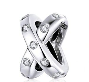 Charms srebrny rodowany