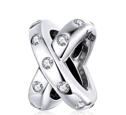 Charms srebrny rodowany