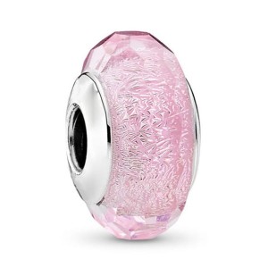 Charms zawieszka srebrna z fasetowanym szkłem