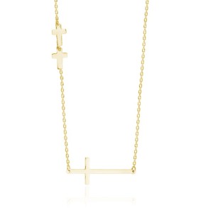 Srebrny naszyjnik krzyże