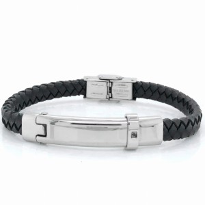 Męska bransoleta stalowa pleciona