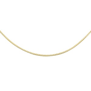 Łańcuszek srebrny pozłacany kostka wenecka, diamentowana