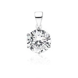 Zawieszka srebrna cyrkonia okrągła