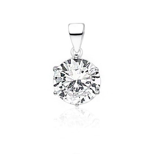 Zawieszka srebrna cyrkonia okrągła