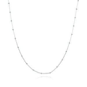 Srebrny naszyjnik ankier zbijany z kuleczkami