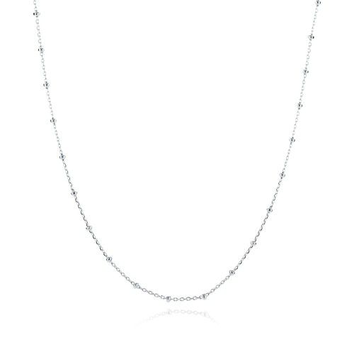 Srebrny naszyjnik ankier zbijany z kuleczkami